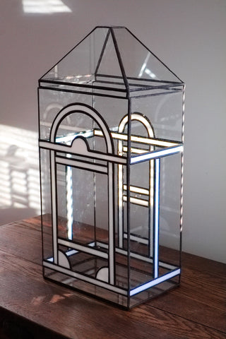 White Stained Glass Terrarium