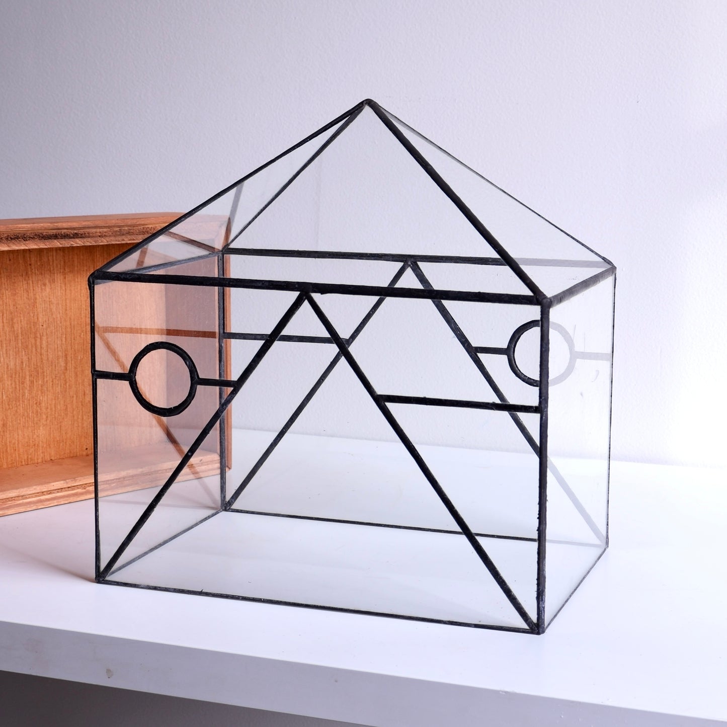 Pyramid Handmade Stained Glass Terrarium