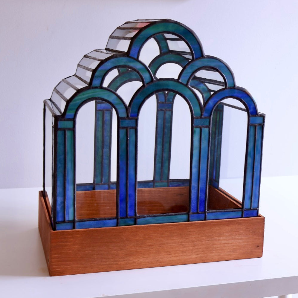 Blue/Green Temple Garden Terrarium