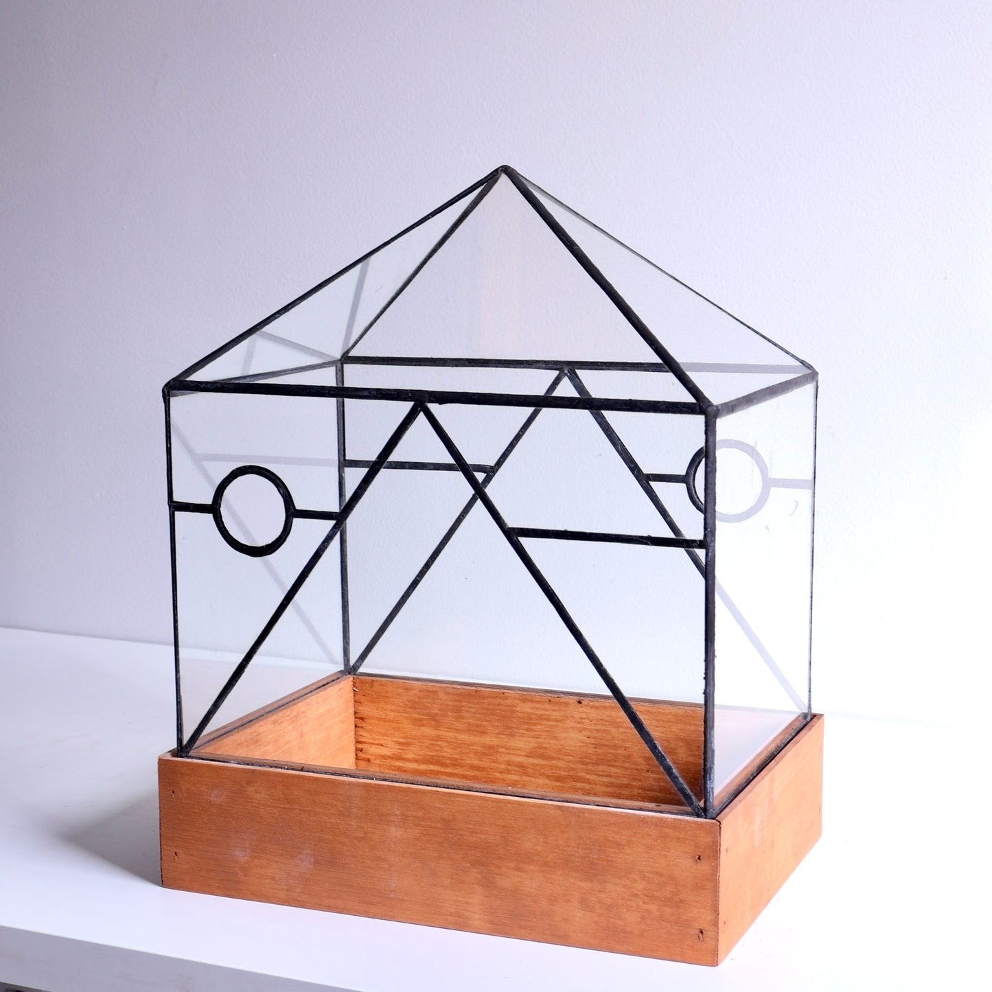 Pyramid Handmade Stained Glass Terrarium