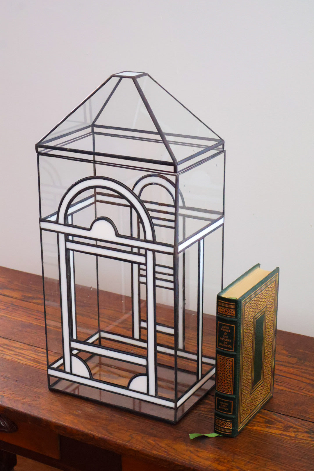White Stained Glass Terrarium
