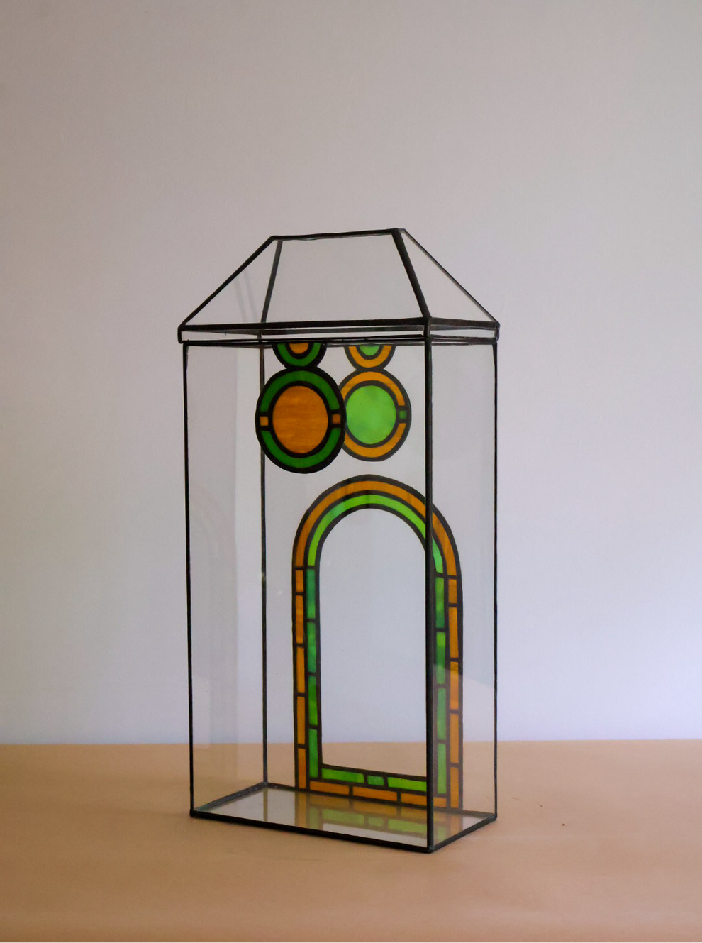 Disc Terrarium Terrarium two tone with arch and disc design – LeadHead Glass
